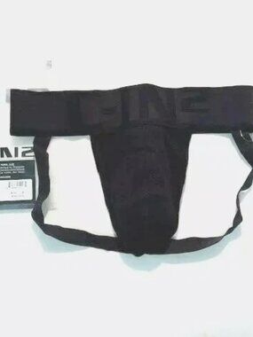 "C-IN2" Size M Cotton Blend C-Theory Athletic Supporter/Jockstrap-Black/Gray